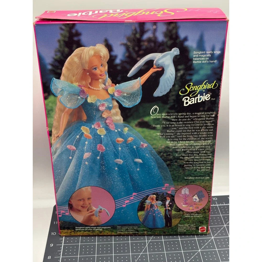 Vintage 1995 Songbird Barbie Doll Mattel Teal Blue Gown NIB